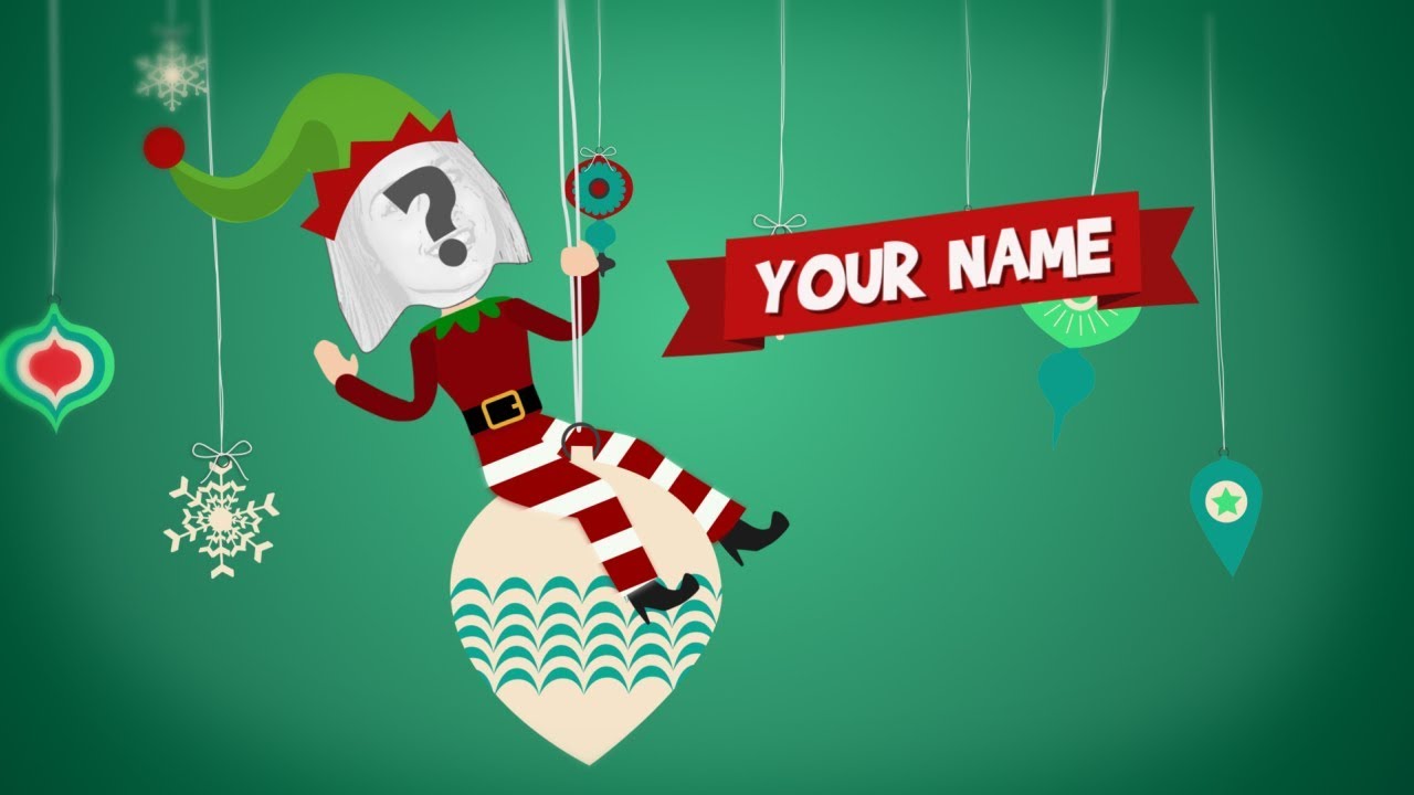 Animated Christmas Card Template - Christmas Elves - YOUR FACES! - YouTube