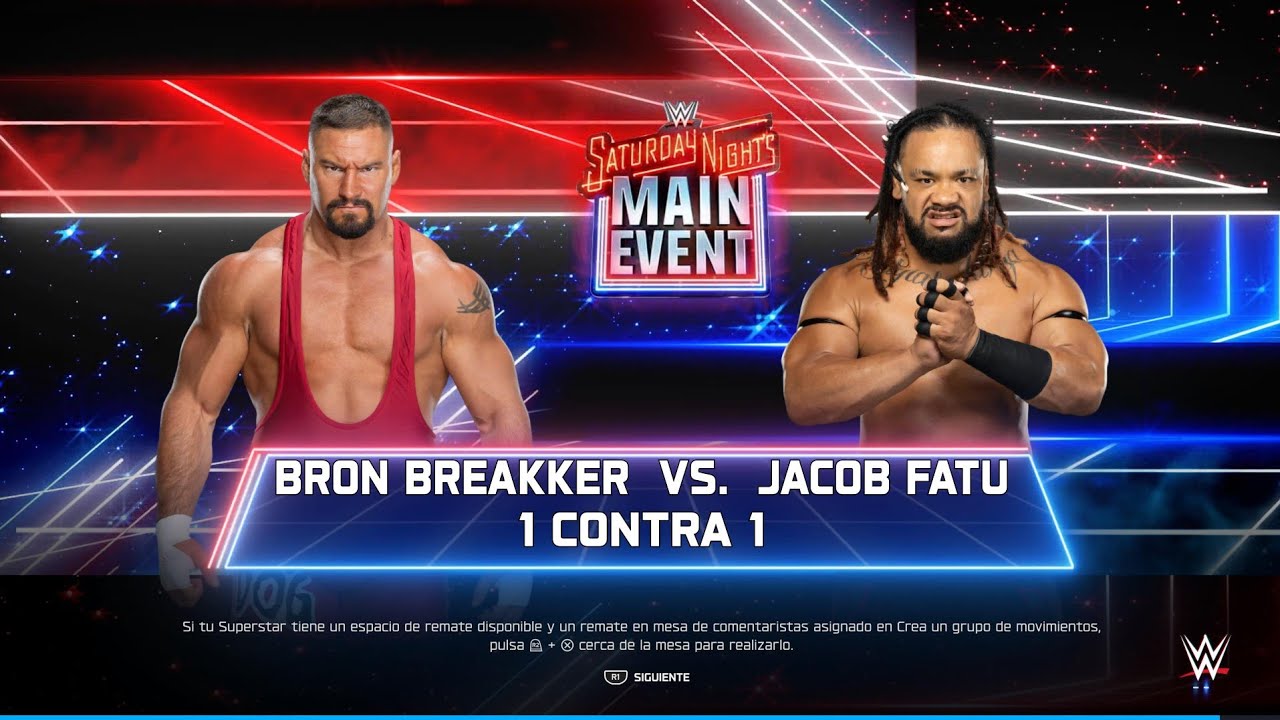 WWE 2K25 - BRON BREAKKER vs JACOB FATU: SATURDAY NIGHT'S MAIN EVENT | PS5 - GAMEPLAY 