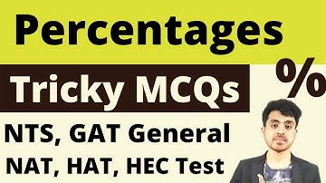 Percentages MCQs Tricks | Percentages Problems | Percentages Aptitude NTS GAT General, NAT, HEC,