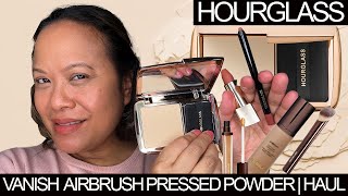 NEW Hourglass Vanish Pressed Powder | Sculpt Liner | Soft Matte Lipstick & Haul - Review and Try On