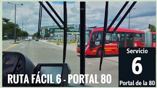 Ruta fácil 6 Universidades ➡️ Portal 80 🚍 Transmilenio Bogotá - Colombia 🇨🇴 [4k/60]