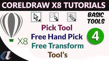 CorelDraw Telugu Tutorials - 04 || Basic Tools || Pick, Freehand, Free Transform Tools