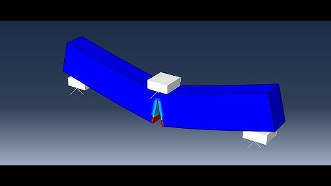 3 point bending with #XFEM crack growth using #ABAQUS