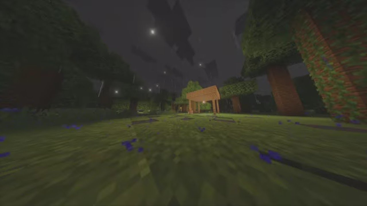 Minecraft Rain and Thunder to fall asleep to | NO ADS | Cozy