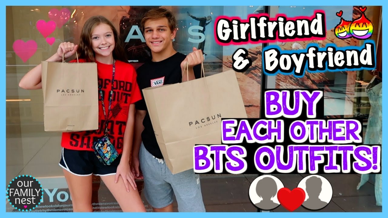 BOYFRIEND BUYS OUTFITS FOR GIRLFRIEND! Shopping Challenge 
