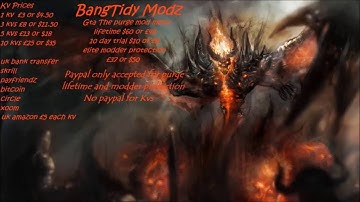 BangTidy Modz and the gta5 purge mod menu which is wheelie fun lol