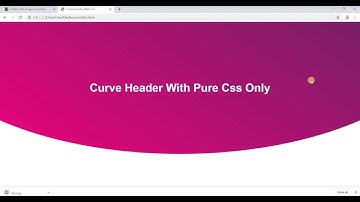 CSS Curvy Background Using HTML 5 & CSS 3 - Html Css Curve