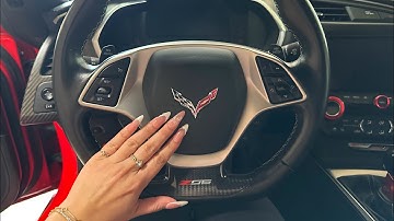 ASMR in a Corvette Z06 😻🚗 (lofi car asmr fast tapping)