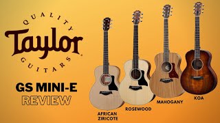 Which Taylor GS Mini E should you go for? Mahogany vs Rosewood vs African Ziricote vs Koa