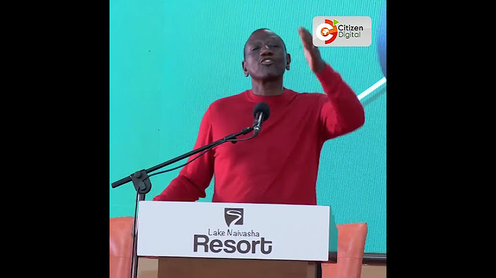 “Our competitors are not against housing, they just want to please their audience,” Ruto says