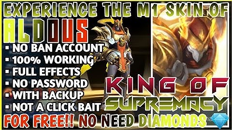Experience the M1 Skin of ALDOUS | KING of SUPREMACY | 100% WORKING | NO PASSWORD | CHRISS TV