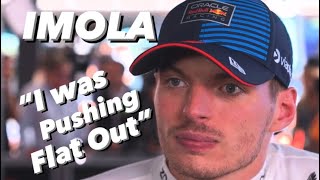 Max Verstappen Imola Race Interview