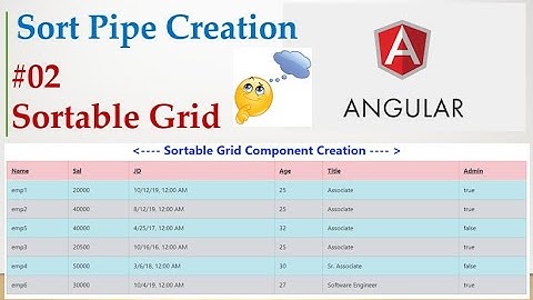 How to create Sortable Grid Component in Angular? - 02 | Reusable table sort component