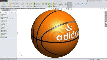 Solidworks tutorial | sketch Basketball in Solidworks | Solidworks