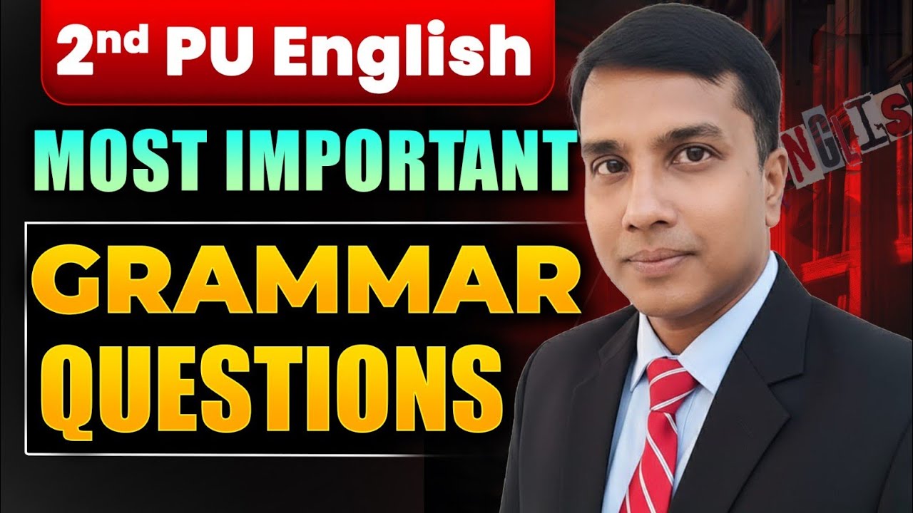 2nd PU English 2026 | Full Grammar | Fixed Questions & Formats | Complete Strategy | SimplifiedMinds