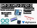 Use SHT-21 / GY-21 to Measure Temperature and Humidity with Arduino + OLED/LCD