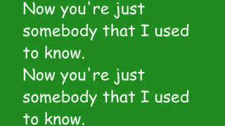Gotye ft. Kimbra - Somebody that I used to know with lyrics chords