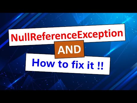 NullReferenceException and how do I fix it in C#