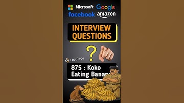 Koko Eating Bananas | LeetCode Interview Question Explained | Coding #shorts #leetcode