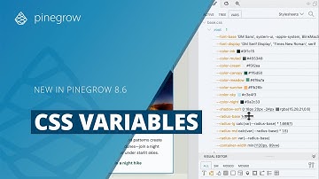 Visual CSS Variables Editor in Pinegrow