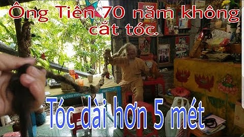Ông Tám có mái tóc dài 5 mét tại Ấp Dầu, Đông Hoà, Châu Thành Tiền Giang.