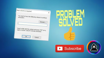 How to fix volume required problem during extraction