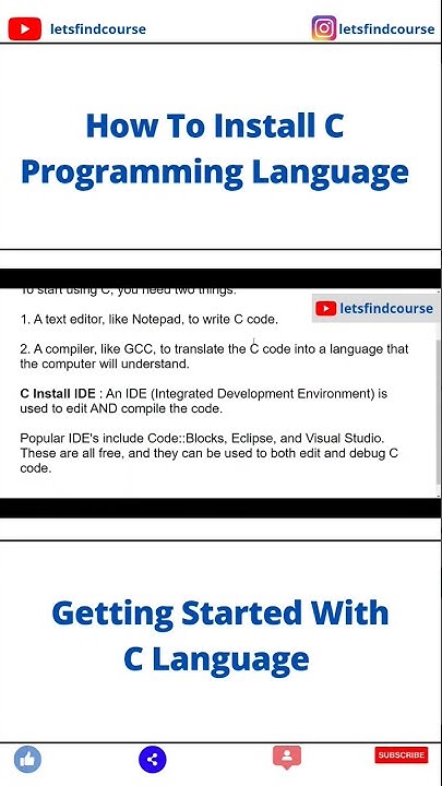 How To Install C Programming Language | Getting Started With C Language ...