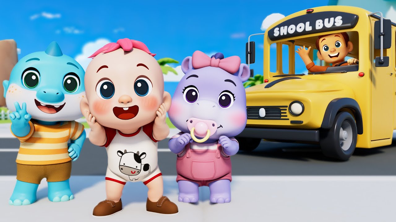 Wheels on the Bus + More Nursery Rhymes & Kids Songs | Tiny Trio Kids Songs