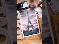 Paris In Watercolor Painting The Eiffel Tower With A Dreamy Skies 
