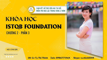 Khoá học ISTQB foundation chương 2 phần 3