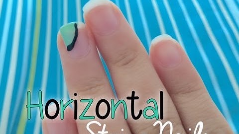 Easy DIY Horizontal Accent Stripe Nails | Zebra Crafts