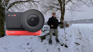 Having Fun with INSTA360 ONE R....Snowshoes and Hat!