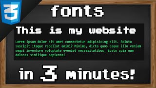 Learn CSS fonts in 3 minutes 🆒