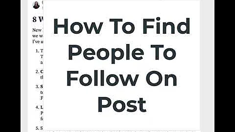 How to find people on Post using the Search tool