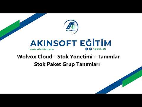 WolvoxCloud - Stok Yönetimi - Tanımlar - Stok Paket Grup Tanımları