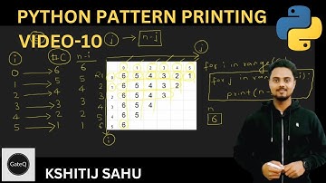 Pattern Printing Video-10 | Left Skewed Inverted Number Pyramid using Python