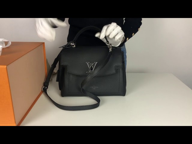 Louis Vuitton Lockme Go Vanilla Black Calfskin Leather Tote - MyDesignerly