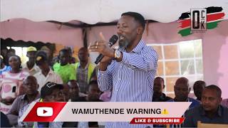 Wamuthende threatens contractor with eviction over delay in completion of a 4km road