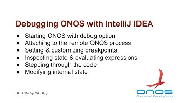 Debugging ONOS with IntelliJ