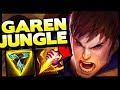 Garen jungle dominates low elo solo queue pick for free lp iron  plat  league of legends