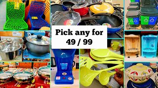 DMart latest offers, cheapest kitchen-ware, cookware, household items, organisers @ Spar Hypermarket