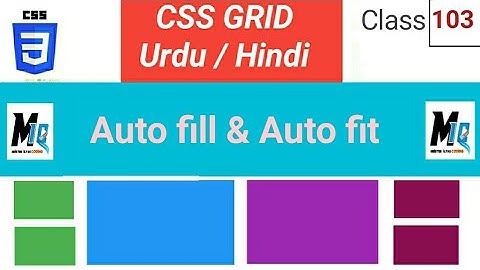 CSS Grid Auto-Fill & Auto-Fit values || in urdu tutorial