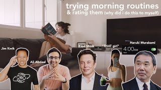 Trying PRODUCTIVE MORNING ROUTINES & rating them