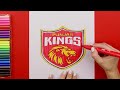 How to draw punjab kings pbks logo  ipl team