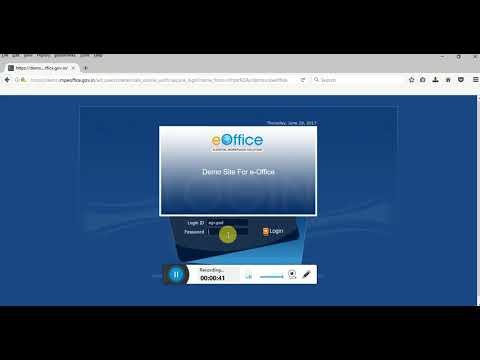 eOffice Login Logout process