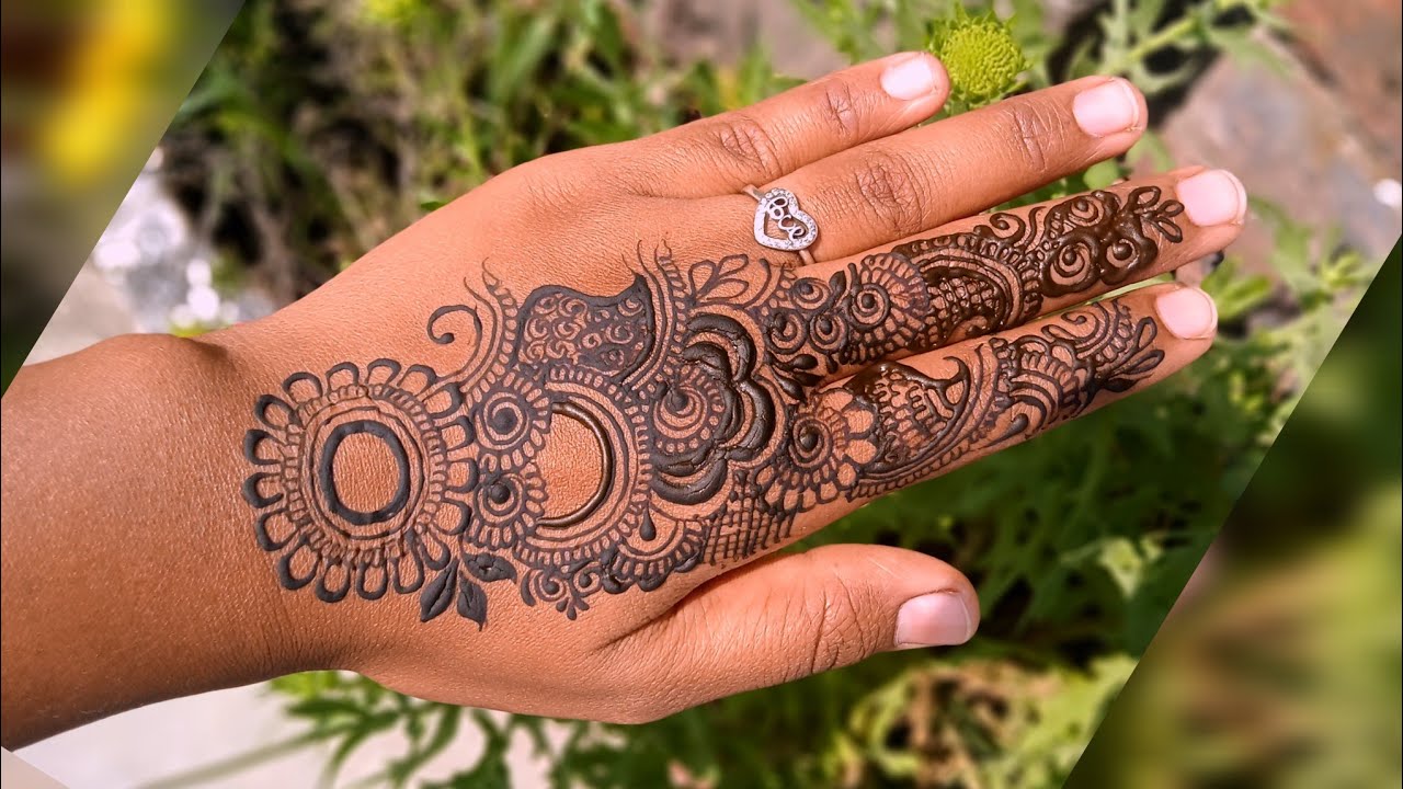  Shadi special//Back hand//easy//simple//beginners ke liye mehndi design ❤️🖇️#mehndi #henna#trending