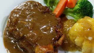 Grilled Chicken Chop...complete set, TUTORIAL penuh...perapan, black pepper sos, mash potato & gravy