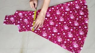 Umbrella Frock/Dress Cutting and Stitching Step by Step for 7-8 year