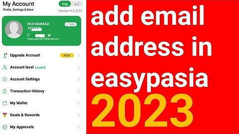 How to add email address in easypasia account 2023 | link email with easypaisa account