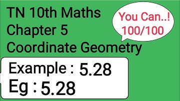 TN 10th Maths Chapter 5 Coordinate Geometry Example 5.28